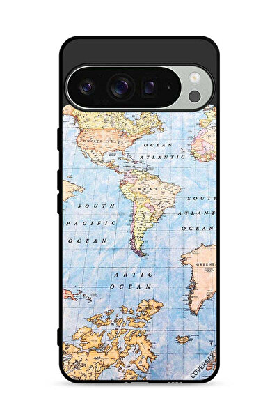 Covernex غطاء حماية لجهاز Google Pixel 9 Pro XL بتصميم خريطة العالم