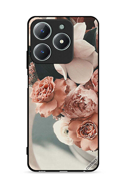 Covernex غطاء حماية لهاتف Realme C61 4G مع باقة من أزهار الخوخ الجميلة