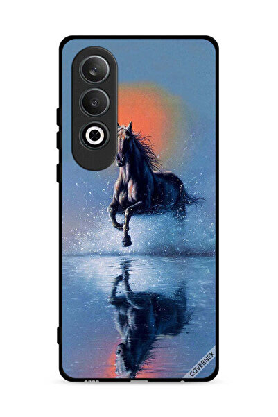 Covernex غطاء حماية لهاتف Oppo K12 Plus 5G، رسم حصان يركض في الماء