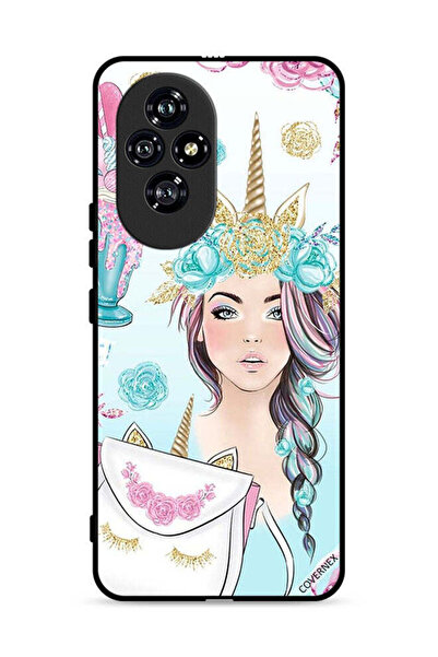 Covernex غطاء حماية لهاتف Honor 200 5G مزين برسومات رموش على الحقيبة وفتاة وح...