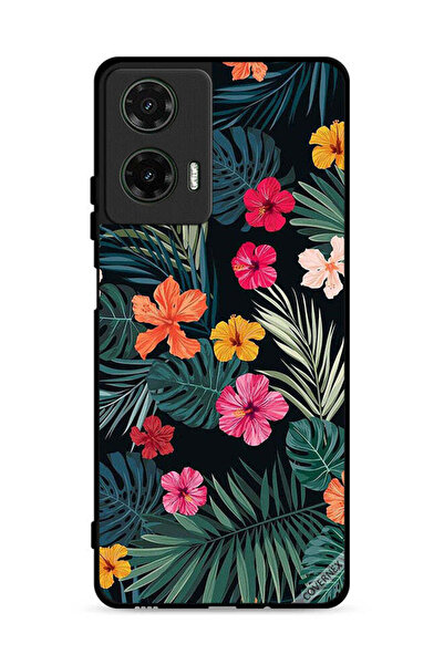 Covernex غطاء حماية لهاتف موتورولا موتو جي 35 5 جي، زهور متعددة الألوان وريش ...