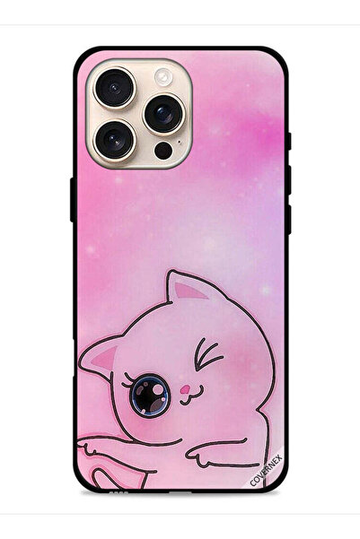 Covernex غطاء حماية لجهاز Apple iPhone 16 Pro بتصميم قطة Go This Way