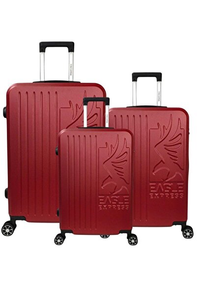 EAGLE EXPRESS مجموعة عربة ABS صلبة فائقة الجودة مكونة من 3 قطع باللون العنابي