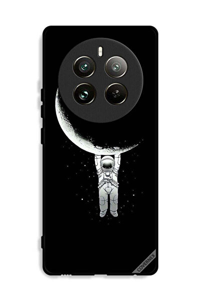 Covernex غطاء حماية لهاتف Realme 12 Pro Plus 5G، صورة رائد فضاء معلق على القم...