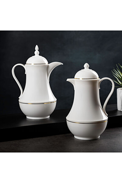 Dallaty قارورة بلاستيكية بيضاء سعة 1 لتر، قطعتان