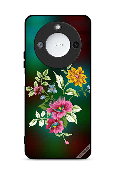 Covernex غطاء حماية لهاتف Honor X9c Smart 5G بنقشة زهور عالية الدقة