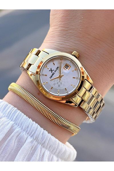 Daniel Klein Women's Wrist Watch+Bracelet with Calendar Dial 3 Atm Water Resistant 2 Years Warranty Bx10944.3