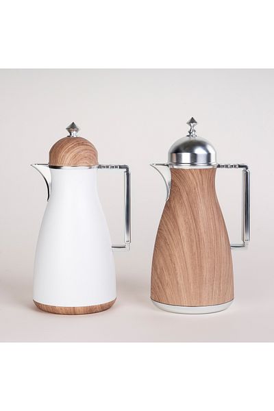 Dallaty beige wooden plastic flask 1L 2 pcs