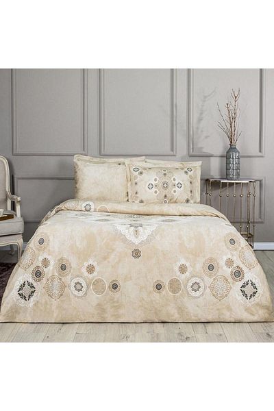 Taç Luxury satin double bed linen with decorative motifs Tac Elegance, Dione