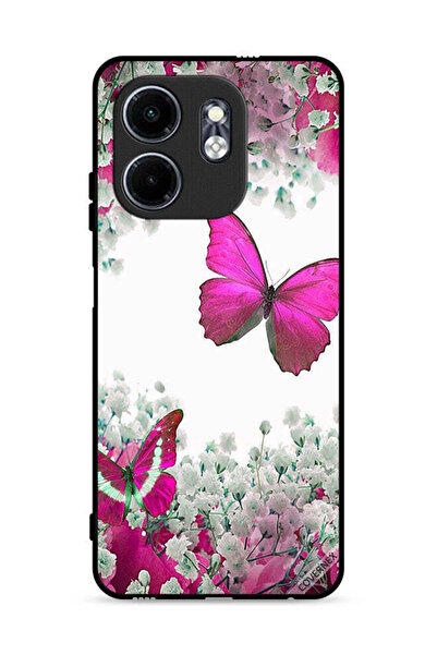 Covernex غطاء حماية لهاتف Infinix Hot 50i 4G برسومات فراشات جميلة وورود صغيرة