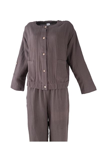 Baveno Natural Muslin Fabric Casual Women's Suit