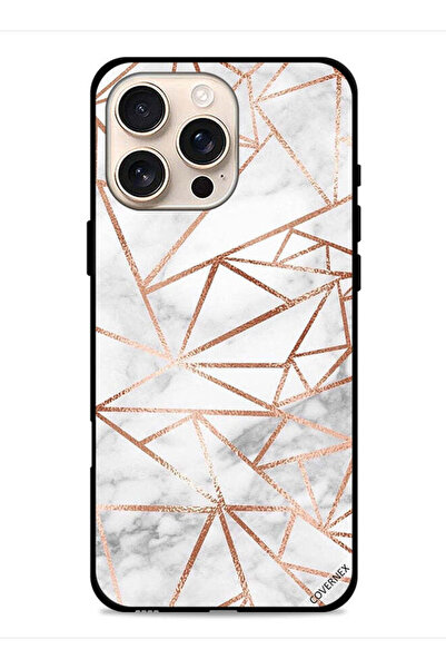 Covernex غطاء حماية لجهاز Apple iPhone 16 Pro Max بنمط رخامي وورق جدران