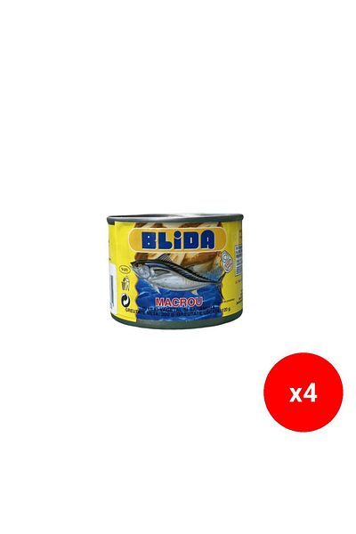 Blida Mackerel In Vegetable Oil And Brine, 200g - X4pcs