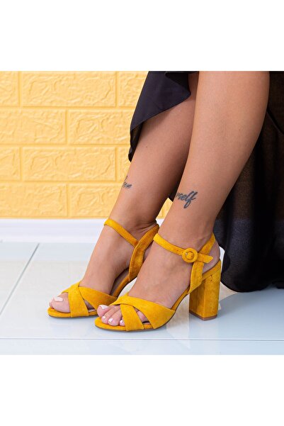 mei Sandale Dama cu Toc gros JSZ2 Galben |
