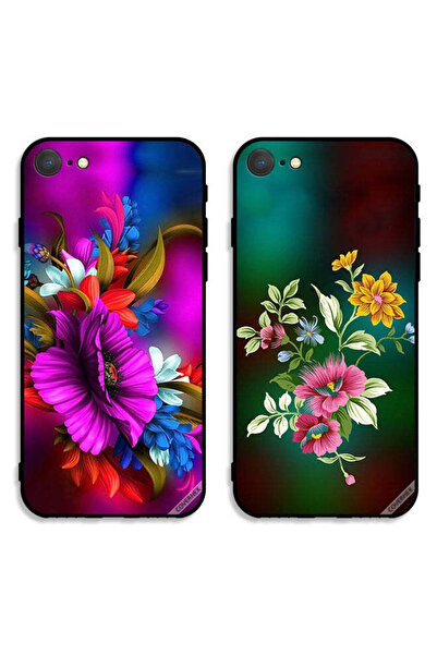 Covernex حافظتان واقيتان لهاتف Apple iPhone SE (2022) بنقشة زهور عالية الدقة