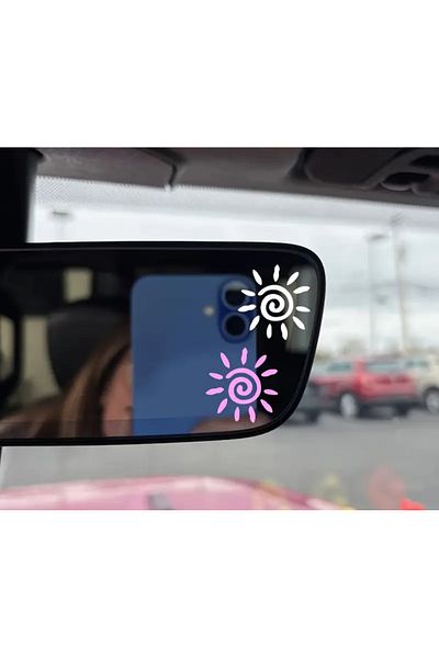 Zenan Design Sun Sunshade Mirror Lettering Car-Motorcycle Windshield Label Sticker
