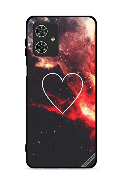 Covernex غطاء حماية لهاتف موتورولا موتو جي 54 5G بتصميم قلب في الفضاء