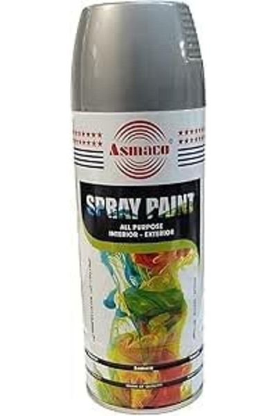 Asmaco Spray Paint, Silver, 400Ml