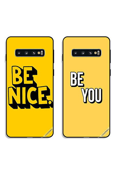 Covernex حافظتان واقيتان لهاتف سامسونج جالاكسي S10 بلس، كن لطيفًا وكن أنت