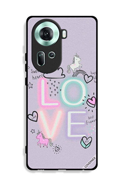 Covernex غطاء حماية Oppo Reno11 5G بتصميم قلب جميل ووحيد القرن
