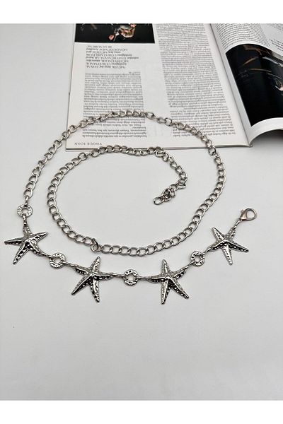 MODAM HİFA Star Stud Στρογγυλό αξεσουάρ Γυναικεία ζώνη φόρεμα ζώνη πουκάμισο ζώνη αλυσίδα