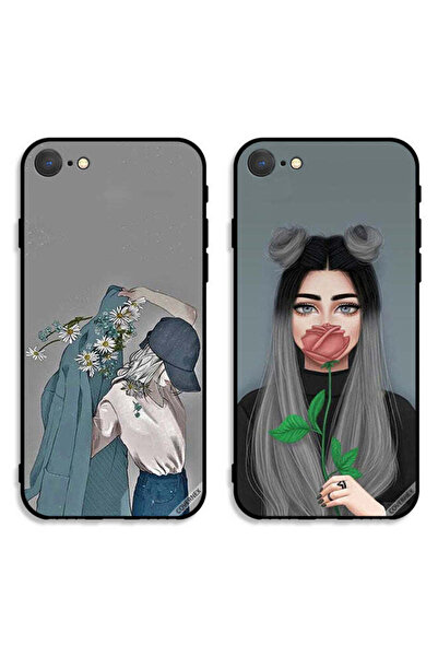 Covernex حافظتان واقيتان لهاتف Apple iPhone SE (2020) بتصميم فتاة ترتدي معطفً...