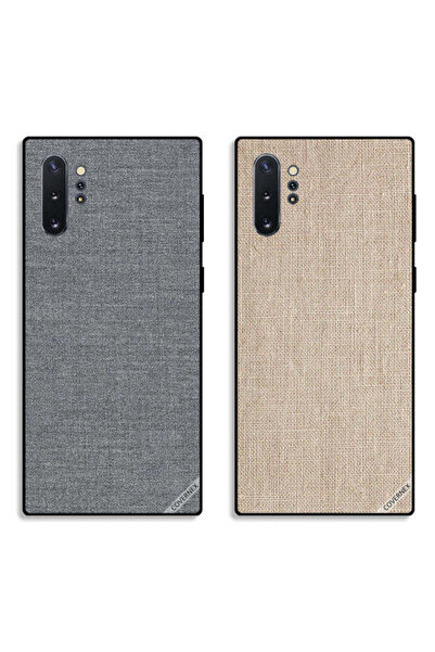 Covernex حافظتان لهاتف سامسونج جالكسي نوت 10 بلس بغطاءين واقيين بنمط قماشي وم...