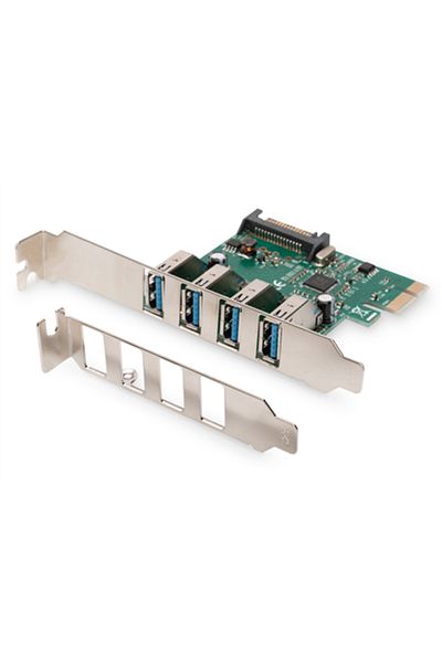 Digitus Adaptor USB PCIe 2.0 x1 5Gbps 4 Porturi