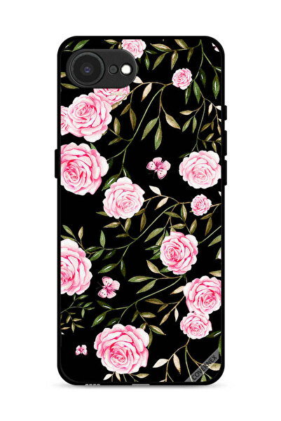 Covernex غطاء حماية لجهاز Apple iPhone 16e وردي في باقات من الأوراق الصغيرة