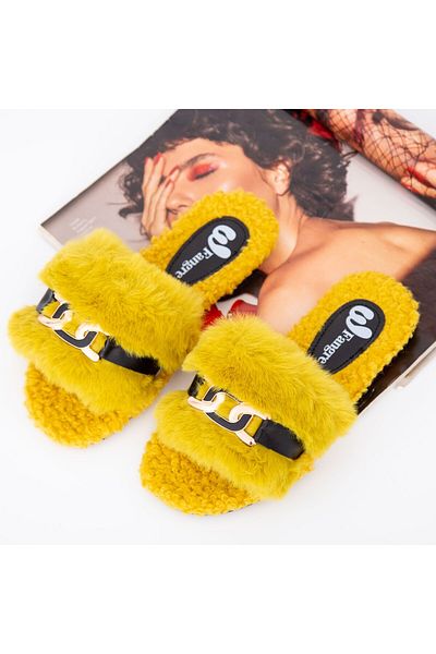 FASHION Ladies Slippers A20 Yellow |