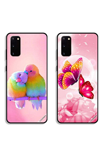 Covernex حافظتان لهاتف سامسونج جالكسي S20 بأغطية حماية طيور لطيفة وفراشات لطيفة