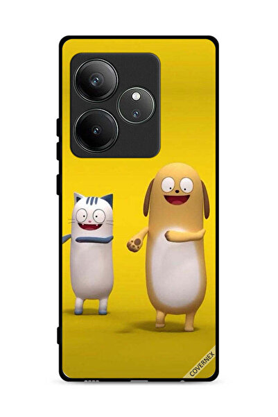 Covernex غطاء حماية لهاتف Realme GT 6 5G قصة قطة وكلب