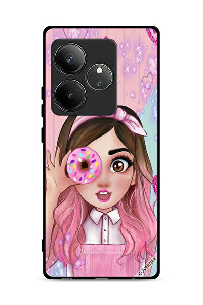 Covernex غطاء حماية لهاتف Realme GT Neo6 5G برسومات فتاة محبة للدونات