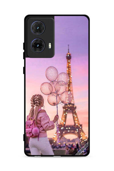 Covernex غطاء حماية لهاتف موتورولا موتو جي 85 5G بطبعة فتاة تحمل بالونات