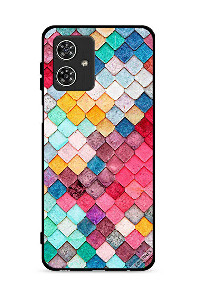 Covernex غطاء حماية لهاتف موتورولا موتو جي 54 5G بنمط مربع ماسي