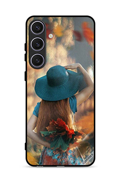 Covernex غطاء حماية لهاتف سامسونج جالكسي S25 بلس، فتاة قبعة تخفي أوراق الحب