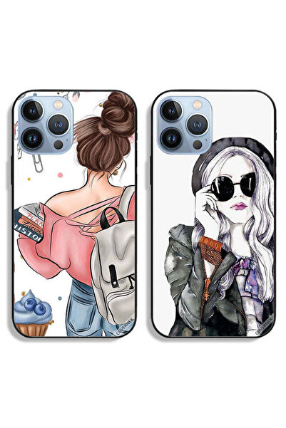 Covernex حافظتان واقيتان لهاتف Apple iPhone 13 Pro، بتصميم فتاة أنيقة وكتب في...