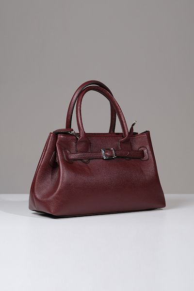 Çantacımstore Women's Kosta Leather Shopper Bag 1507 Claret Red