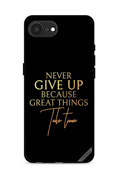 Covernex غطاء حماية لجهاز Apple iPhone 16e لا تستسلم أبدًا لأن الأشياء العظيم...