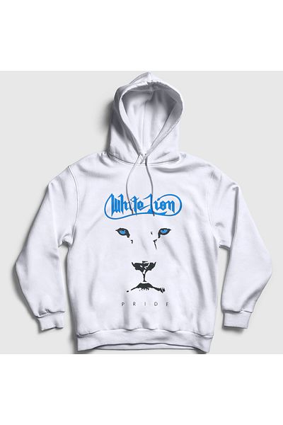 Presmono Unisex Λευκό Pride White Lion Κουκούλα Sweatshirt 555878tt