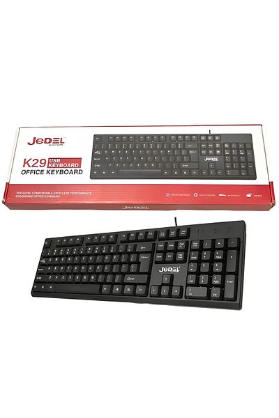 jedel Black USB Wired Keyboard