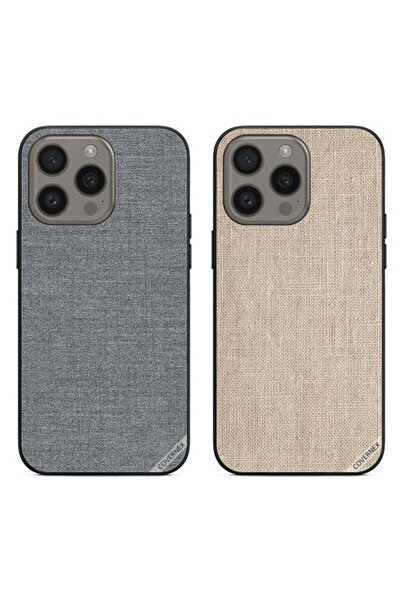 Covernex حافظتان واقيتان لهاتف Apple iPhone 15 Pro بنمط قماشي وملمس قماشي