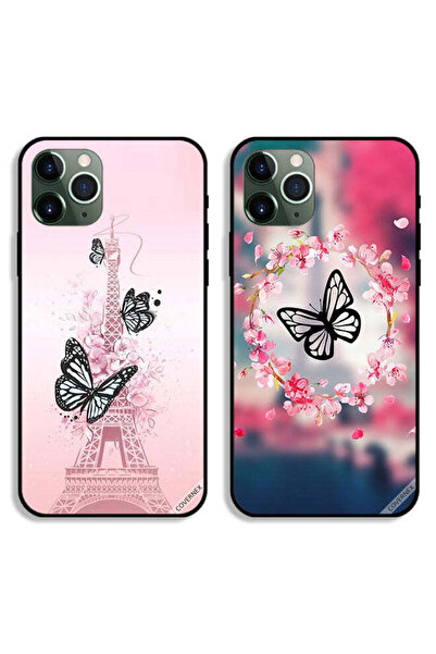 Covernex حافظتان واقيتان لهاتف Apple iPhone 11 Pro بتصميم فراشة في حلقة وفراش...