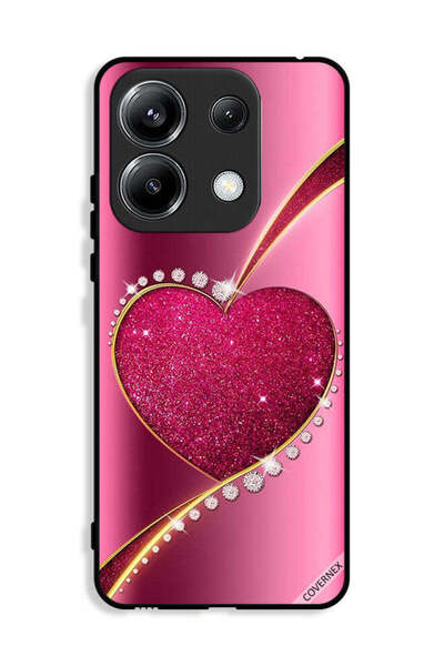 Covernex غطاء حماية لهاتف Xiaomi Poco M6 Pro 4G بتصميم قلب لامع من الألماس