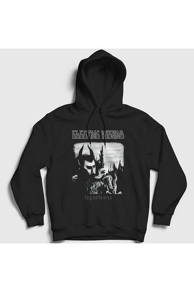 Presmono Унисекс черен суитшърт с качулка Dopethrone Electric Wizard 553517tt