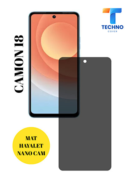 foxpower Tecno Camon 18 Mat Hayalet Nano Cam Darbelere Karşı Dayanıklı Esnek ...