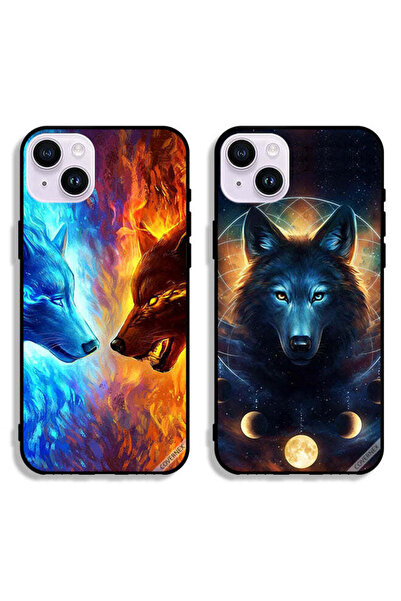 Covernex حافظتان واقيتان لهاتف Apple iPhone 14 بتصميم الذئب والفضاء