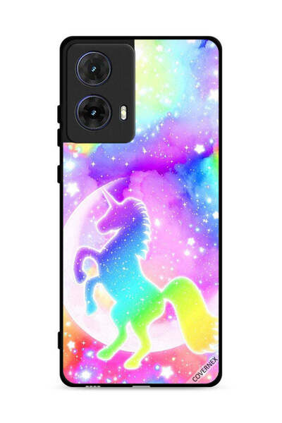 Covernex غطاء حماية لهاتف موتورولا موتو جي 85 5G بتصميم وحيد القرن بألوان قوس...