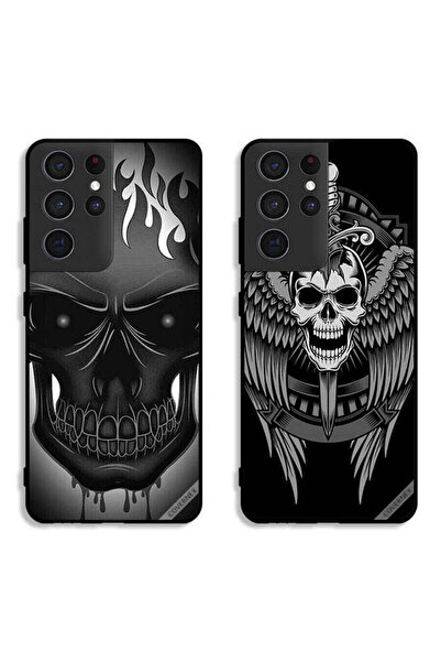 Covernex حافظتان لهاتف Samsung Galaxy S21 Ultra 5G، أغطية واقية بتصميم جمجمة ...