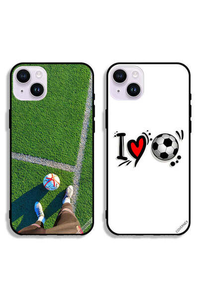Covernex حافظتان لهاتف Apple iPhone 14 Plus، أغطية حماية كل الحب لكرة القدم